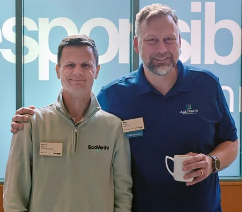 Steve Bland with Mike Smith, EcoVerify's US Partner Representative